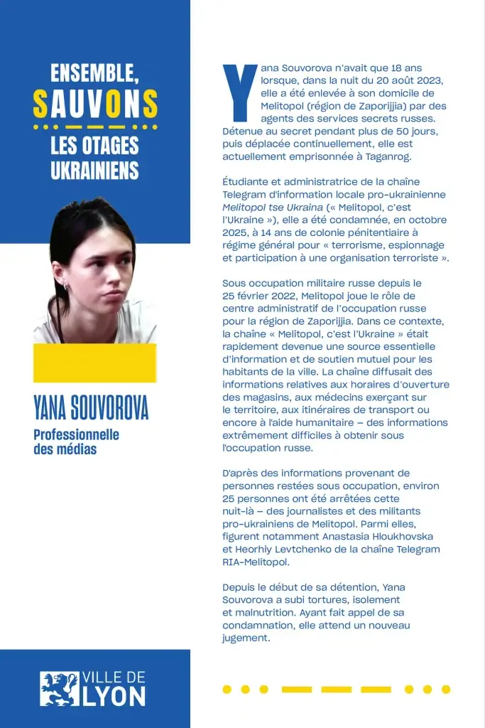 Affiche 3 sur les grilles de la ville de Lyon -souvorova