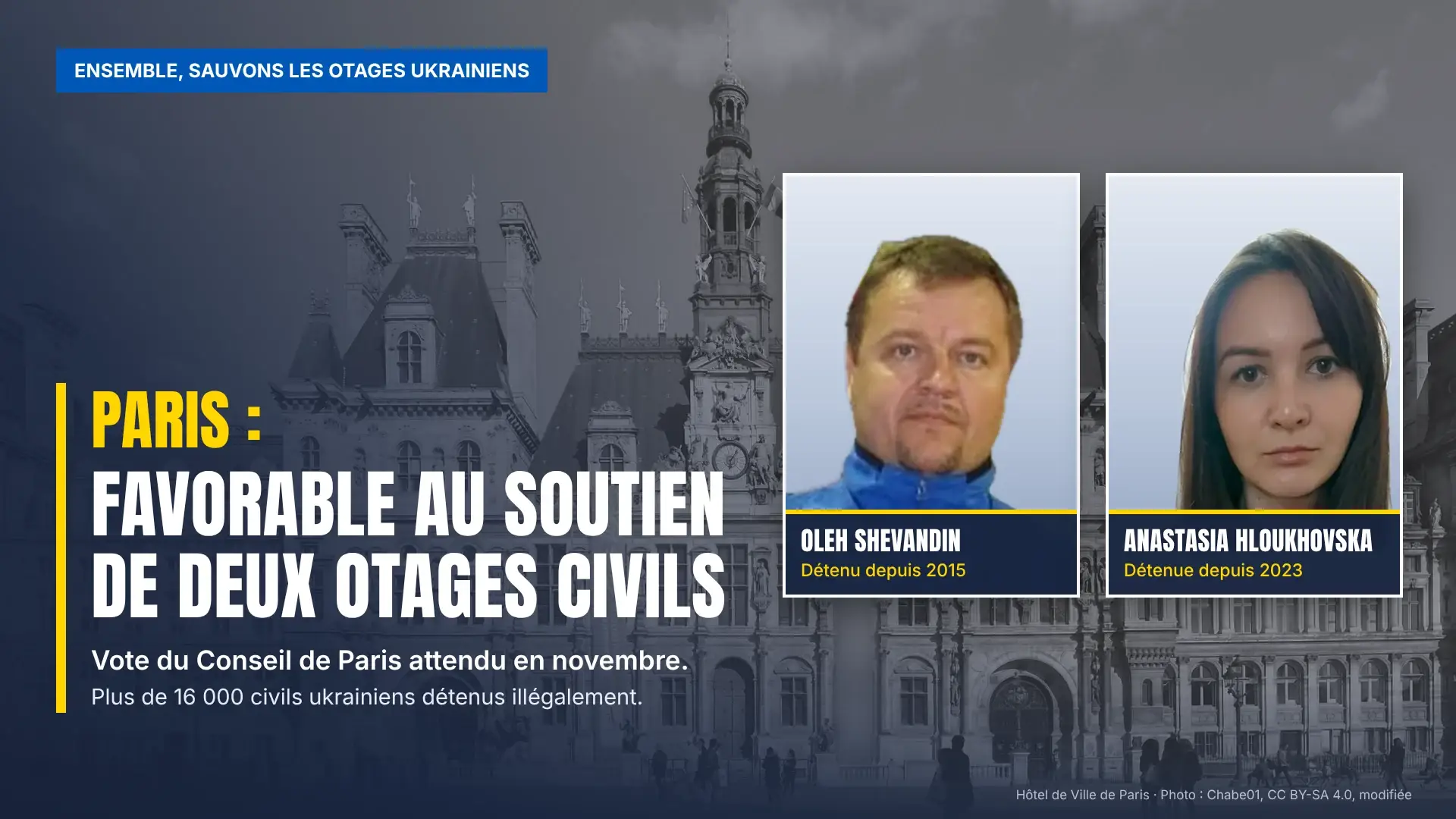 Paris favorable à un soutien officiel à deux otages civils ukrainiens